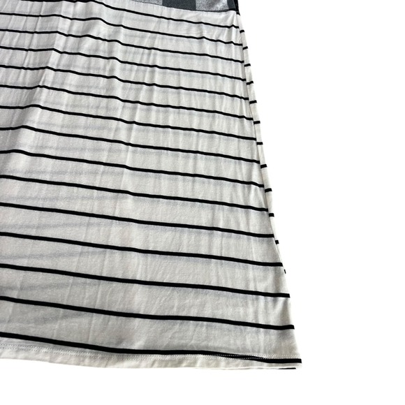 Lovely Melody XL Black White Buffalo Plaid Stripe Sequin Open Fr Duster Cardigan - Picture 14 of 16